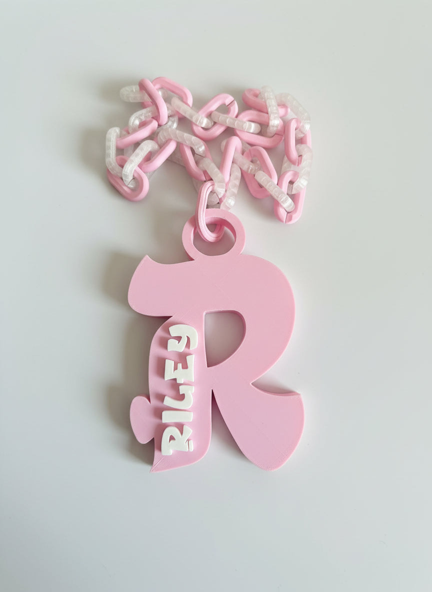 3D Printed Initials Necklace – Personalized Hype Chain